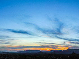 Sedona-Sunset on Airport Scenic Overlook Panorama2